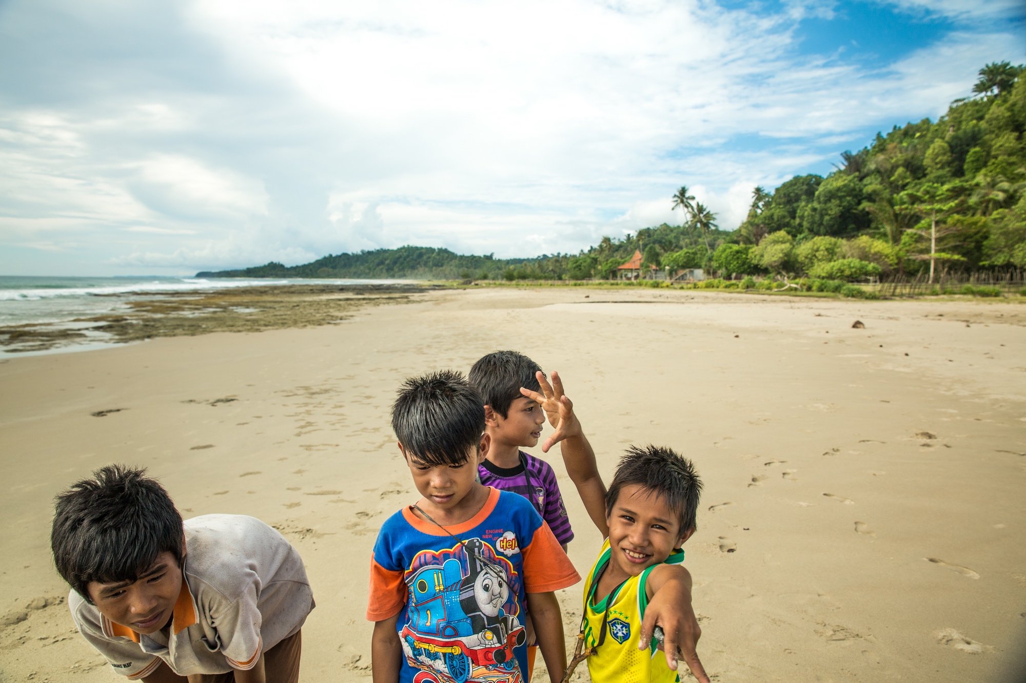 Simeulue Island Kids playing on the beach Simeulue Island Kids playing on the beach